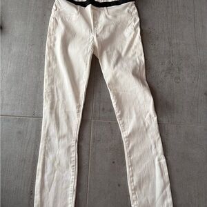 Helmut Lang White Pants with Black Trim
